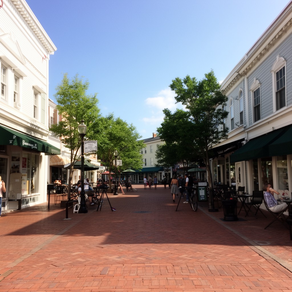 AI-generated illustration of Washington Street Mall