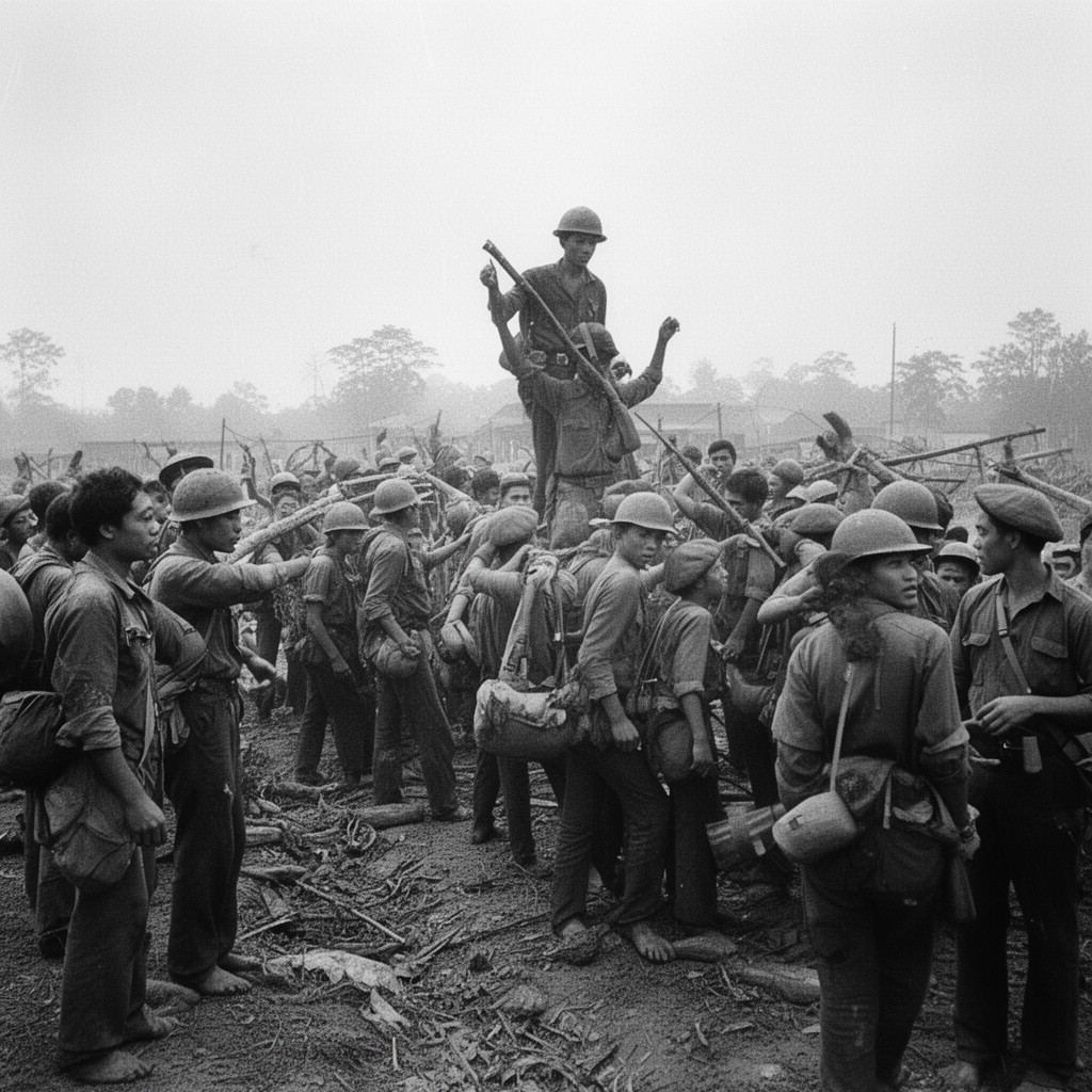 AI-generated illustration of Cambodian Civil War