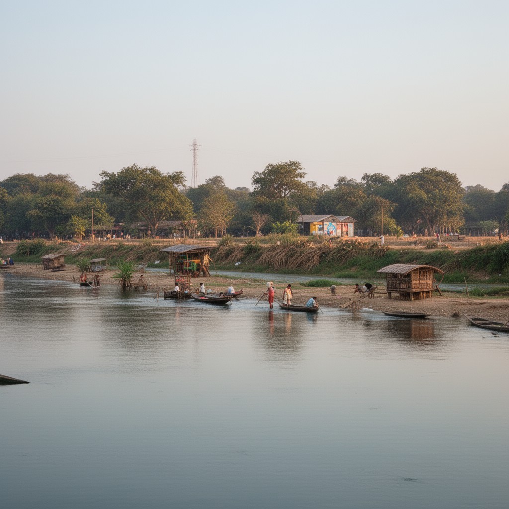 AI-generated illustration of Namami Gange