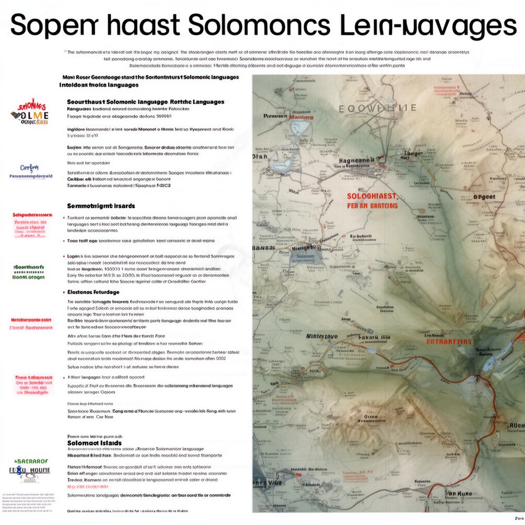 AI-generated illustration of Southeast Solomonic languages