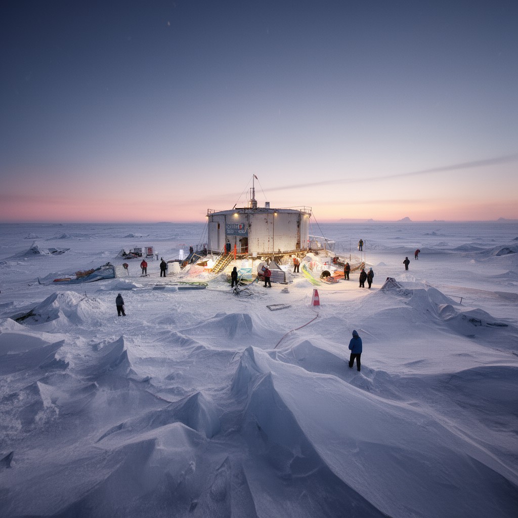 AI-generated illustration of South Pole