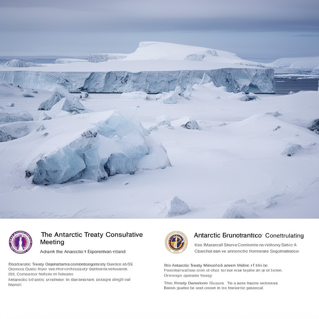AI-generated illustration of Antarctic Treaty Consultative Meetings