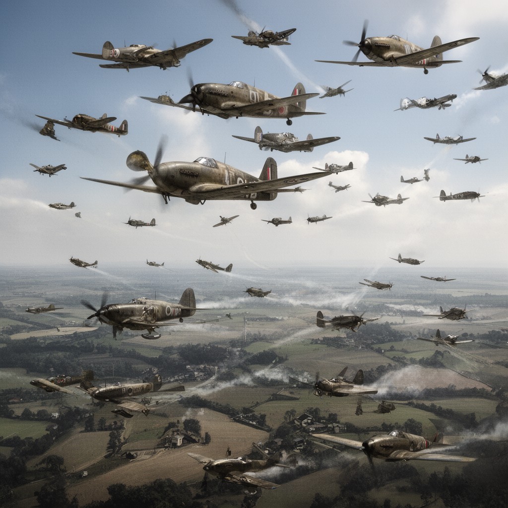 AI-generated illustration of No. 302 Polish Fighter Squadron