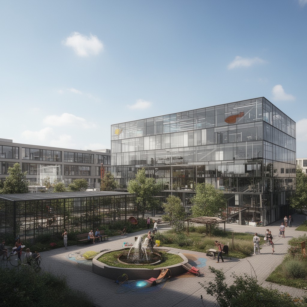 AI-generated illustration of Campus Adlershof