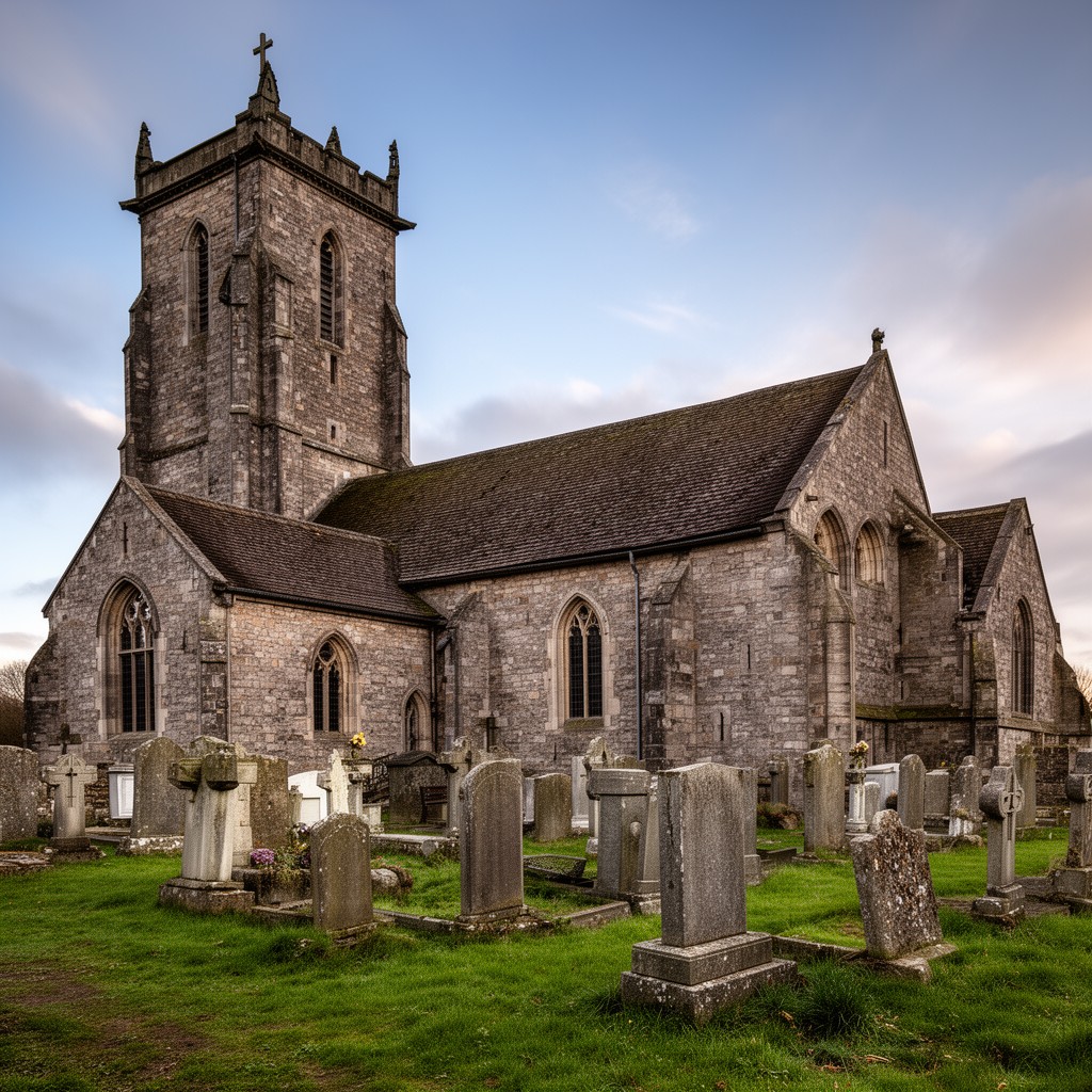 AI-generated illustration of St Chad's Church, Montford