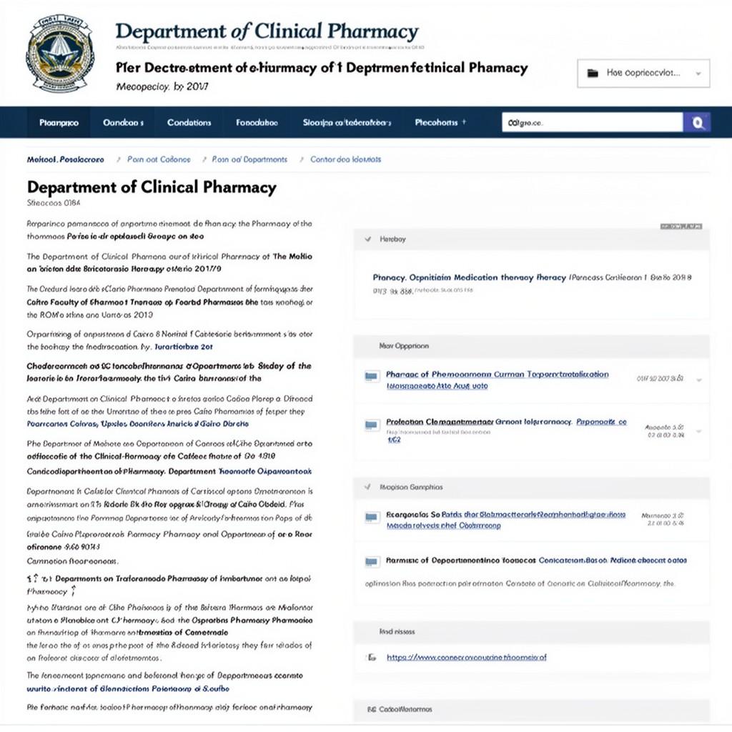 AI-generated illustration of Department of Clinical Pharmacy