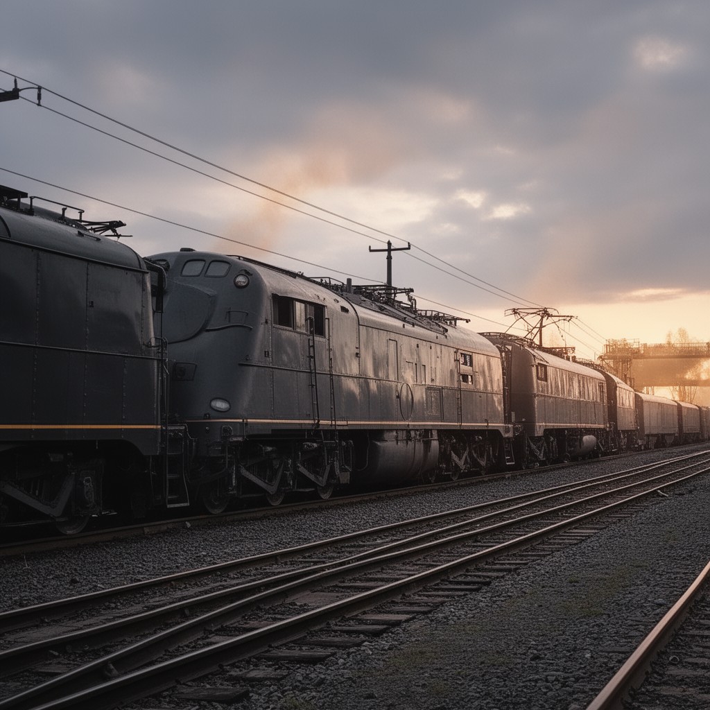 AI-generated illustration of GG1 electric locomotive