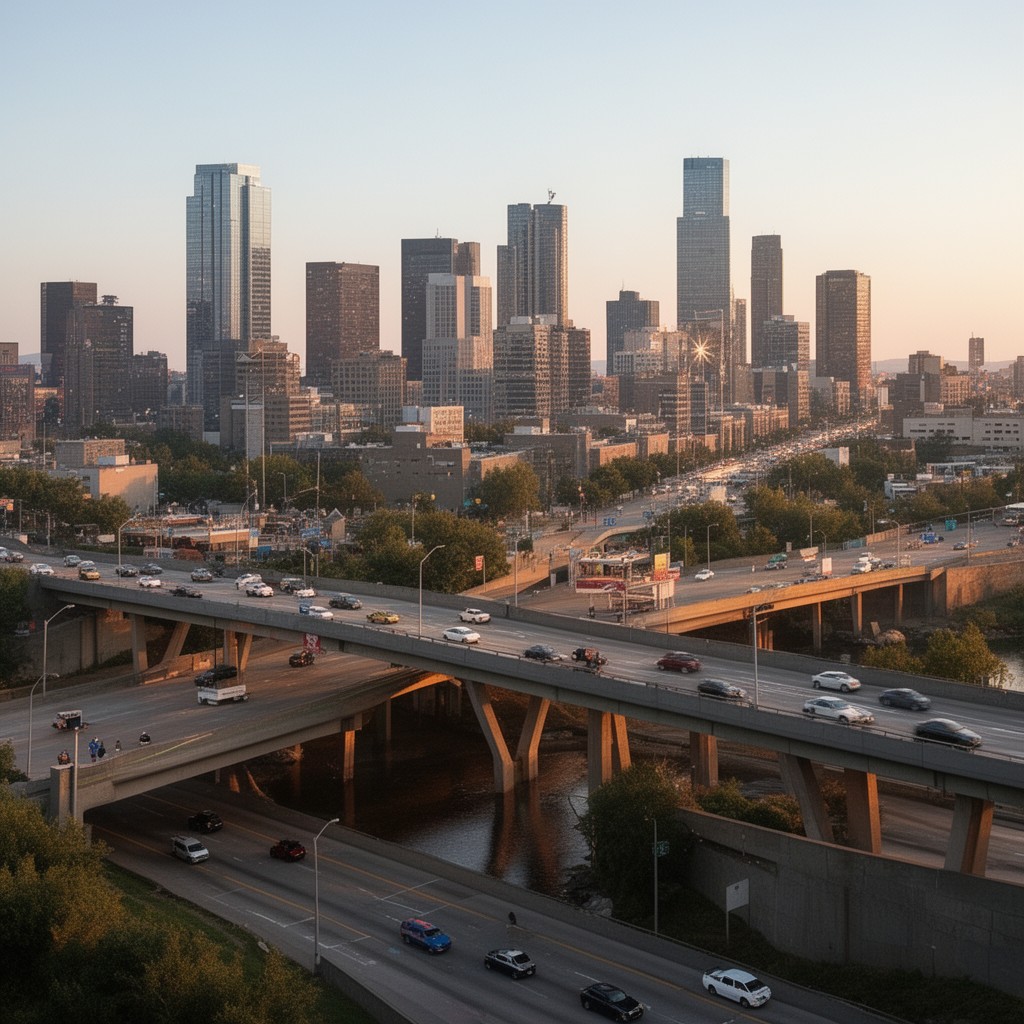 AI-generated illustration of Interstate 35W