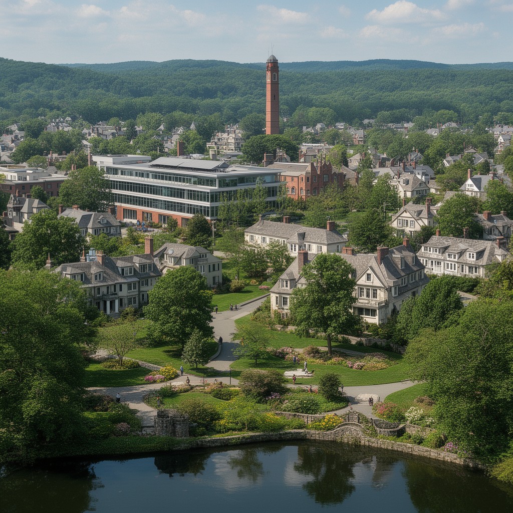 AI-generated illustration of Armonk, New York