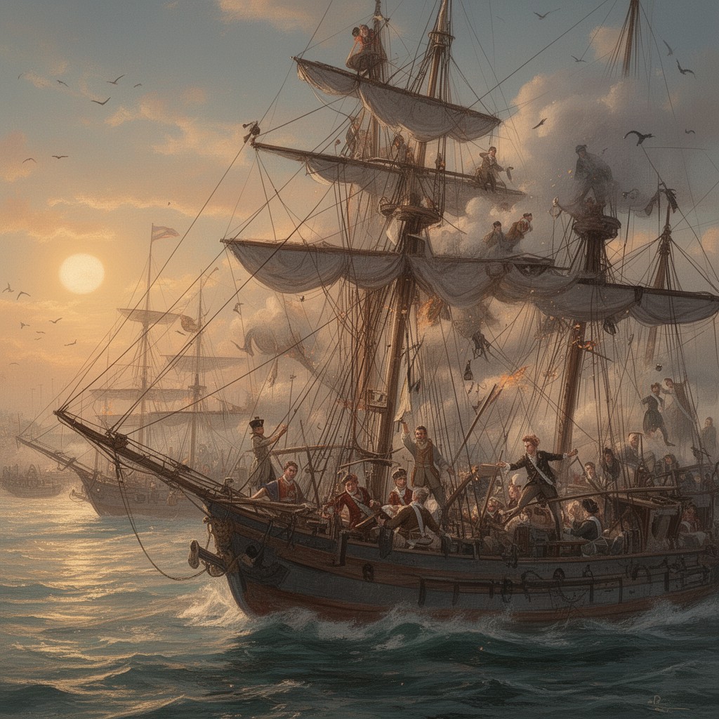 AI-generated illustration of Battle of Nassau