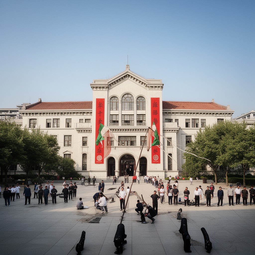 AI-generated illustration of Baoding Military Academy