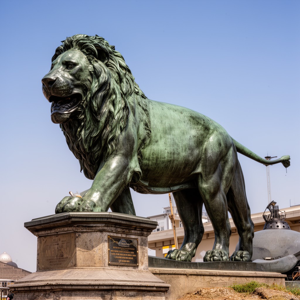 AI-generated illustration of Dutch Bronze Lion
