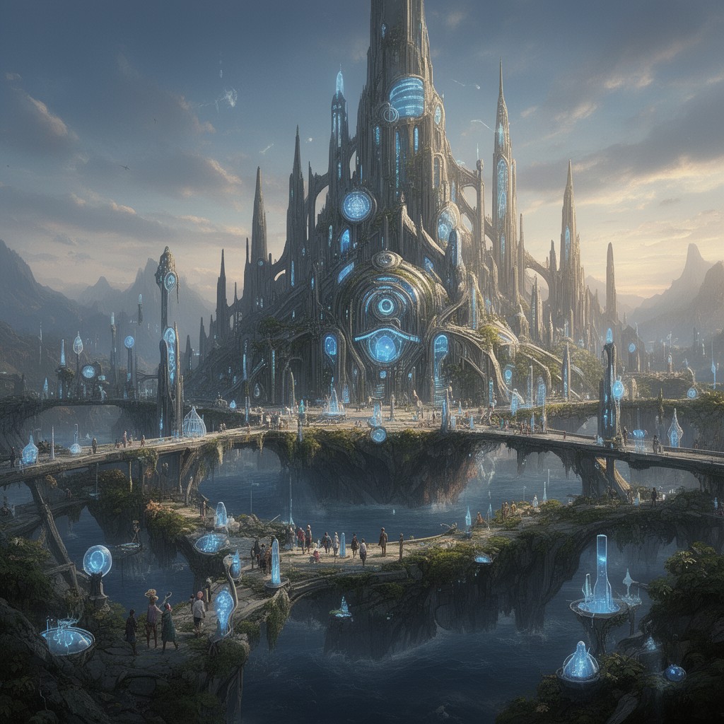 AI-generated illustration of New Atlantis