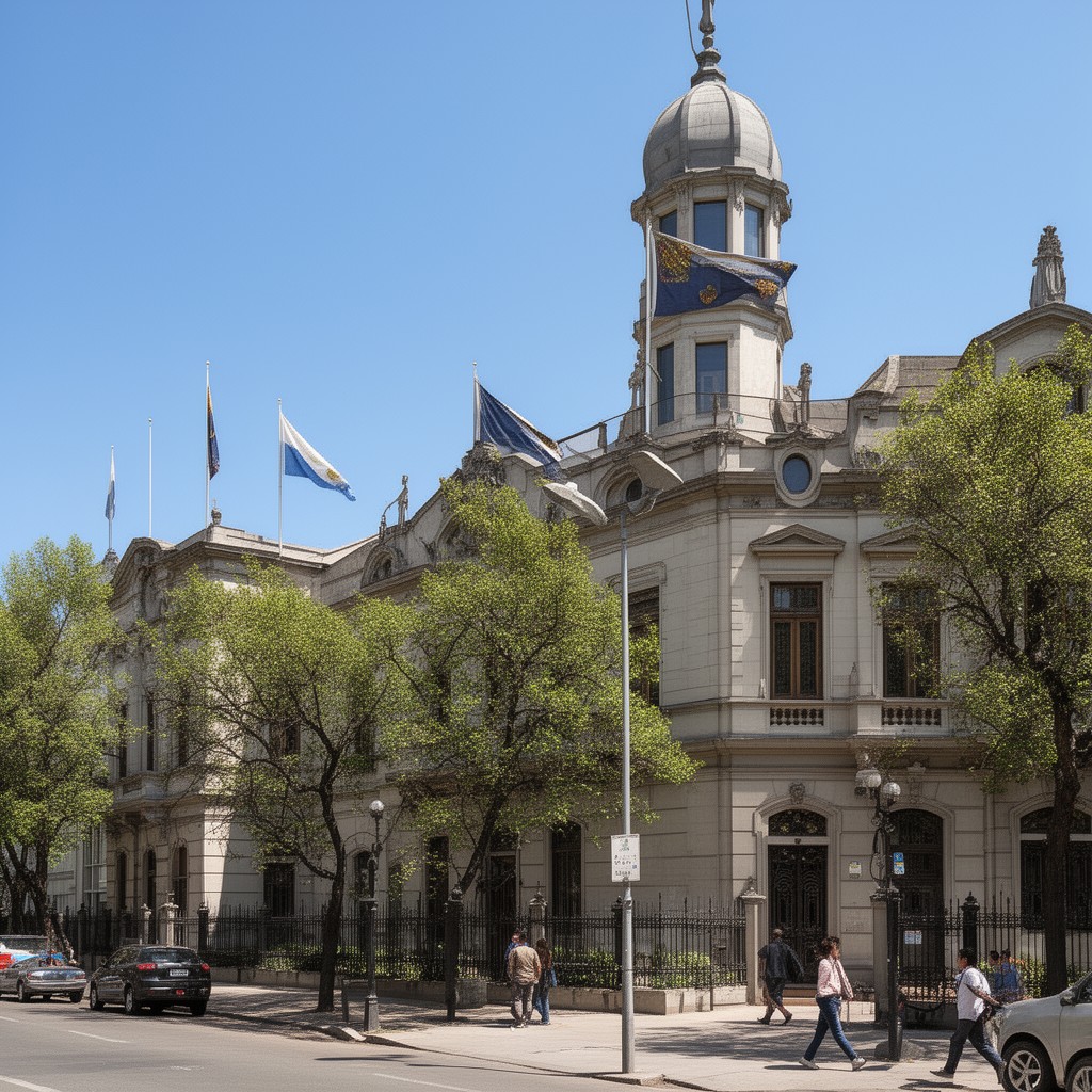 AI-generated illustration of Academy of the Spanish Language in Uruguay