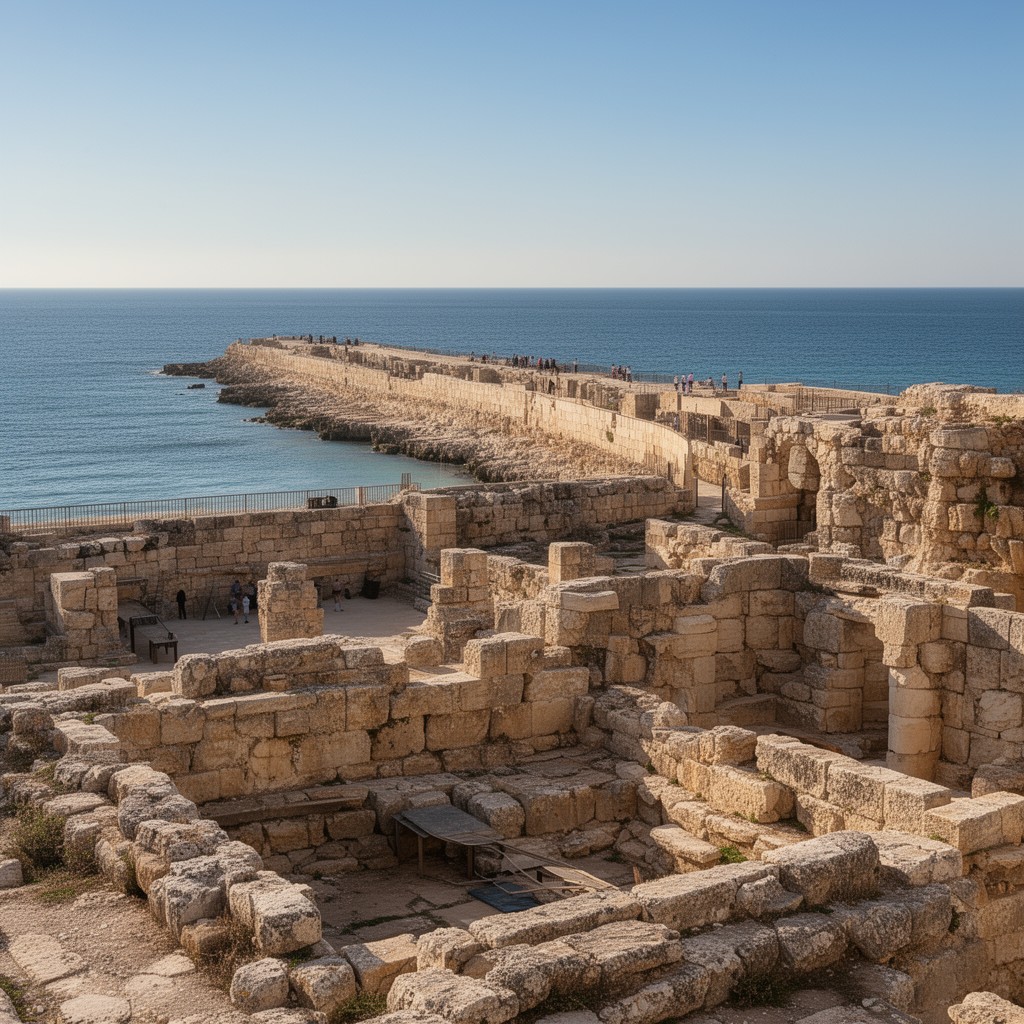 AI-generated illustration of Caesarea Maritima