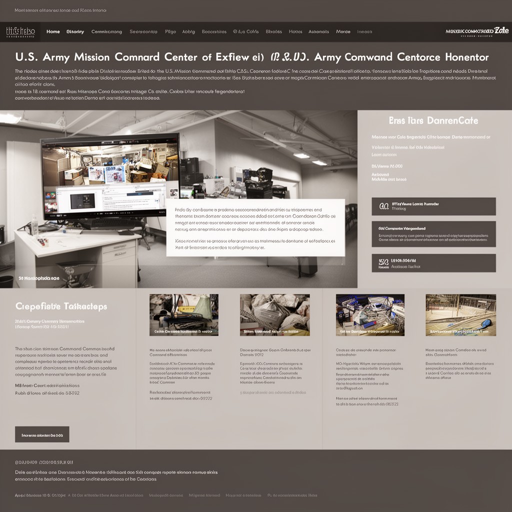 AI-generated illustration of U.S. Army Mission Command Center of Excellence