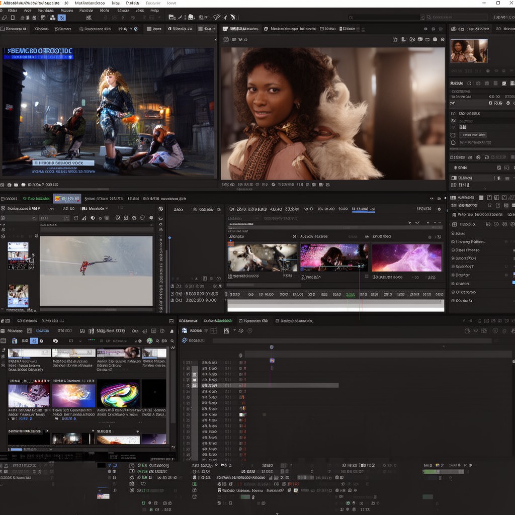AI-generated illustration of Adobe After Effects