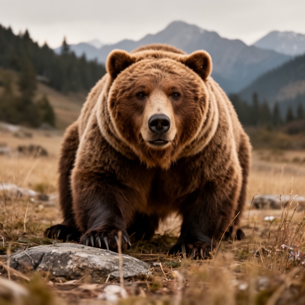 AI-generated illustration of California grizzly bear
