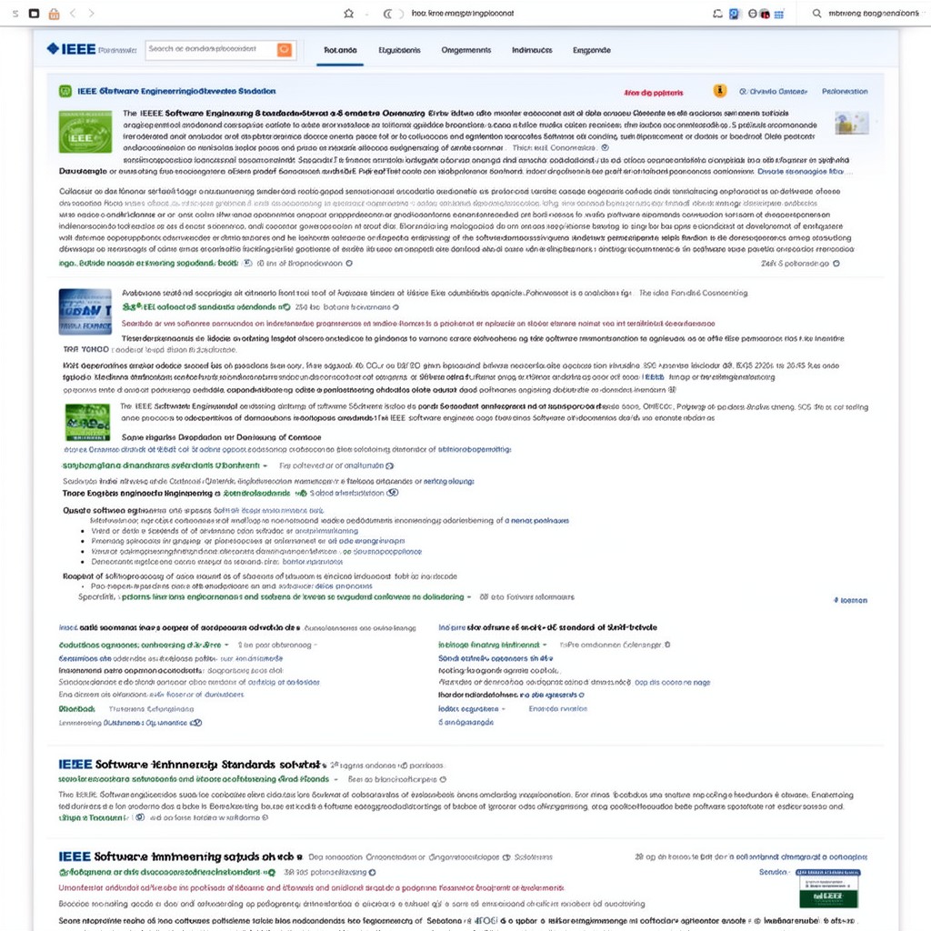 AI-generated illustration of IEEE software engineering standards collection
