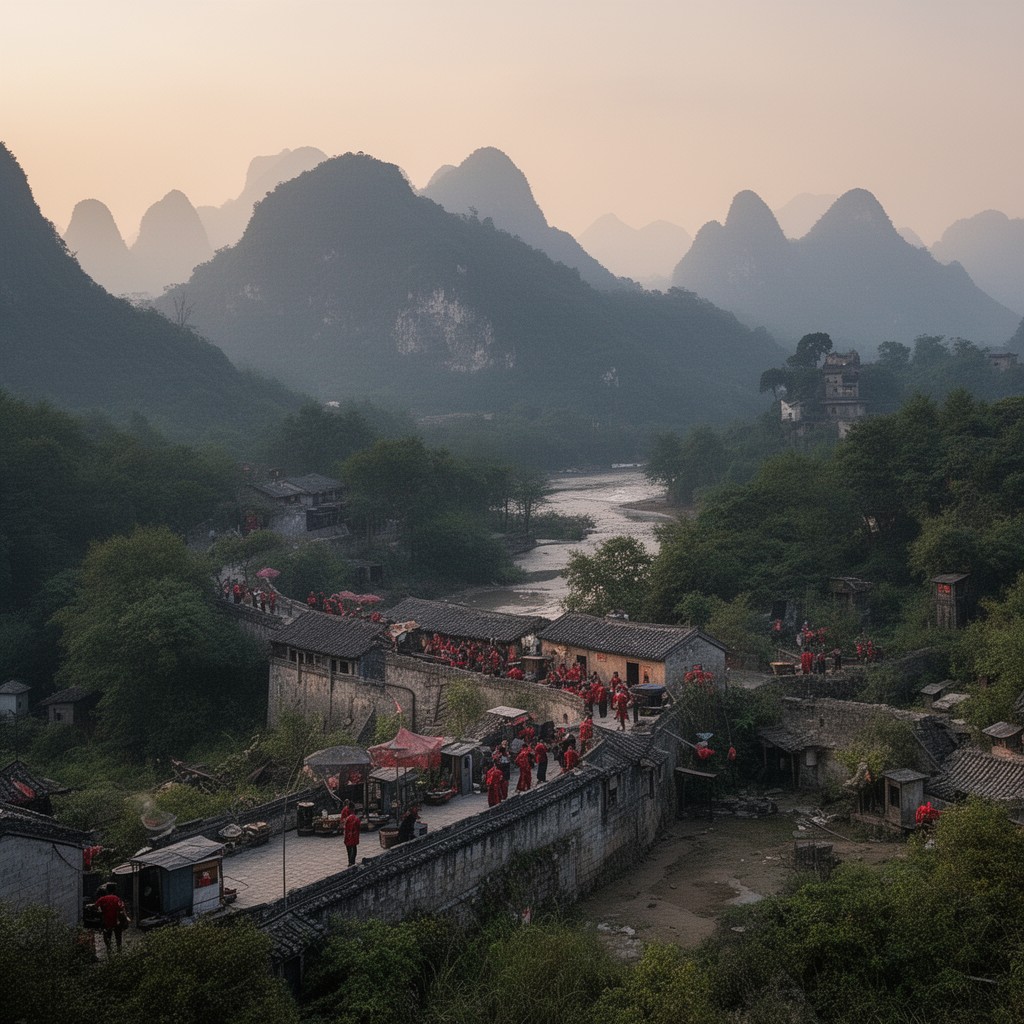 AI-generated illustration of Hunan Province