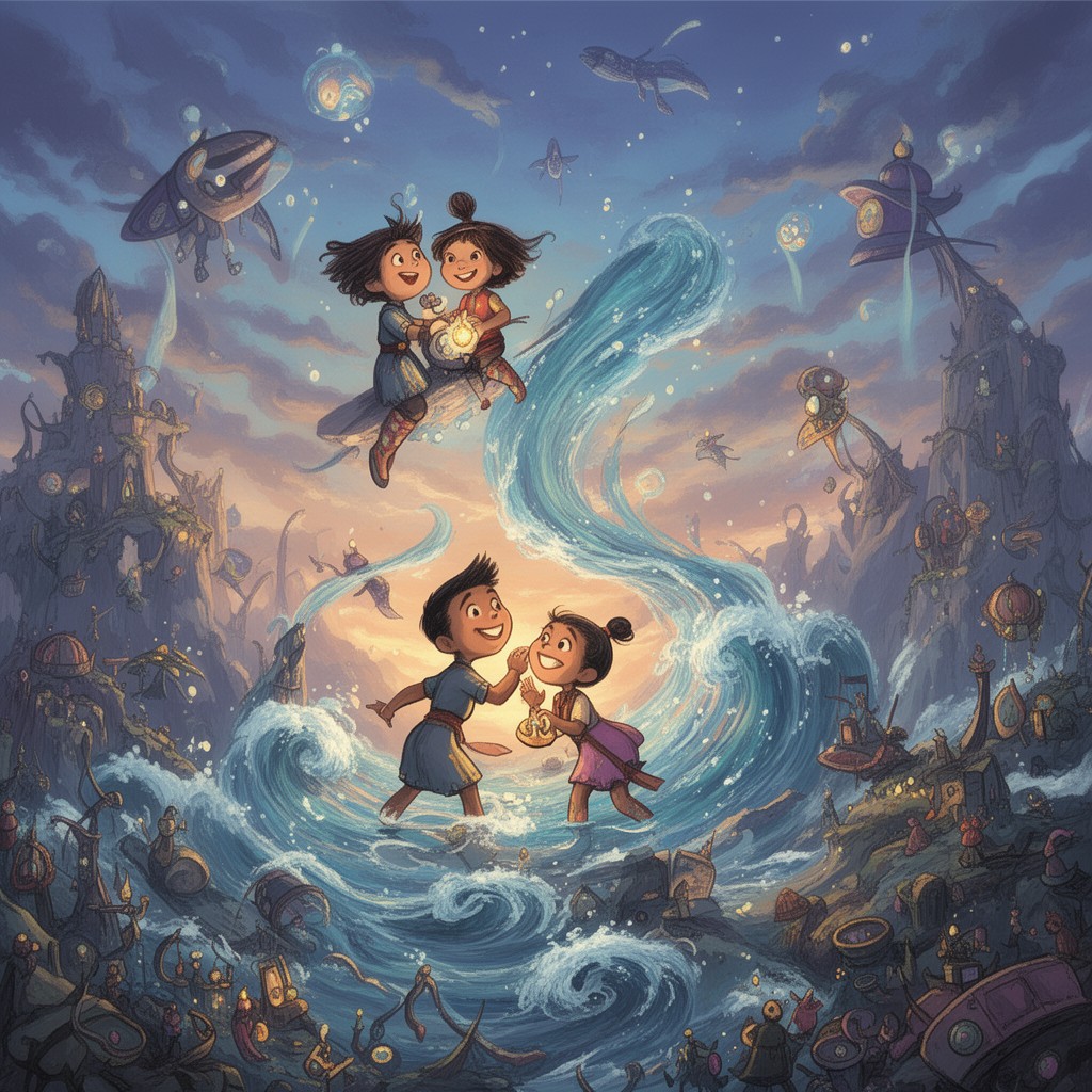 AI-generated illustration of Haroun and the Sea of Stories