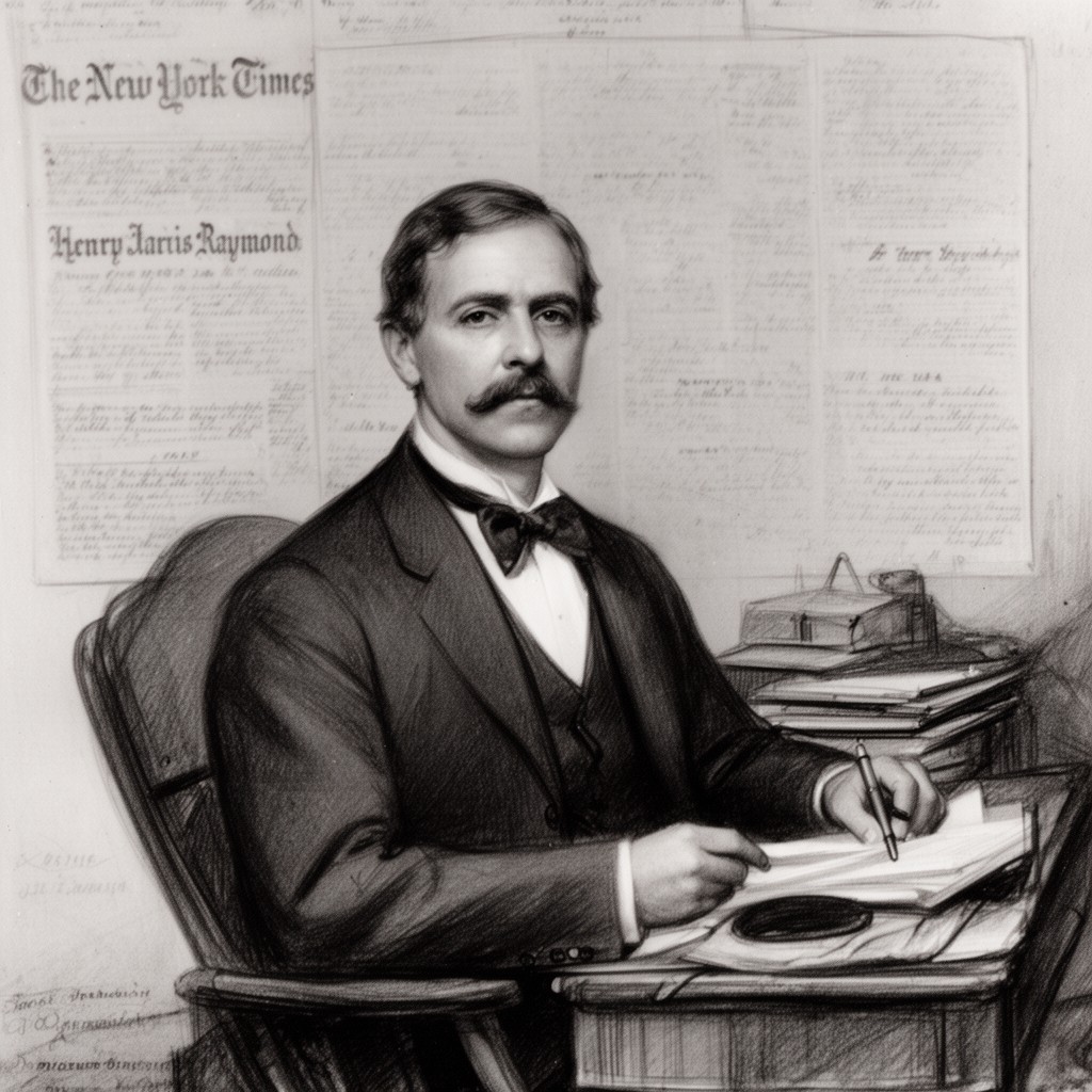 AI-generated illustration of Henry Jarvis Raymond