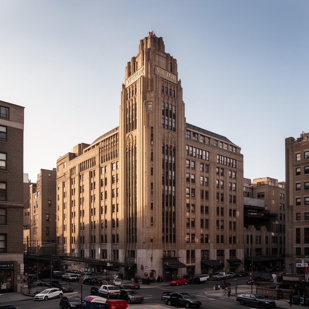 AI-generated illustration of RCA Victor Building (Newark)