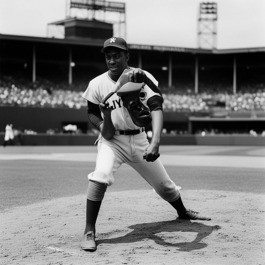 AI-generated illustration of Jackie Robinson