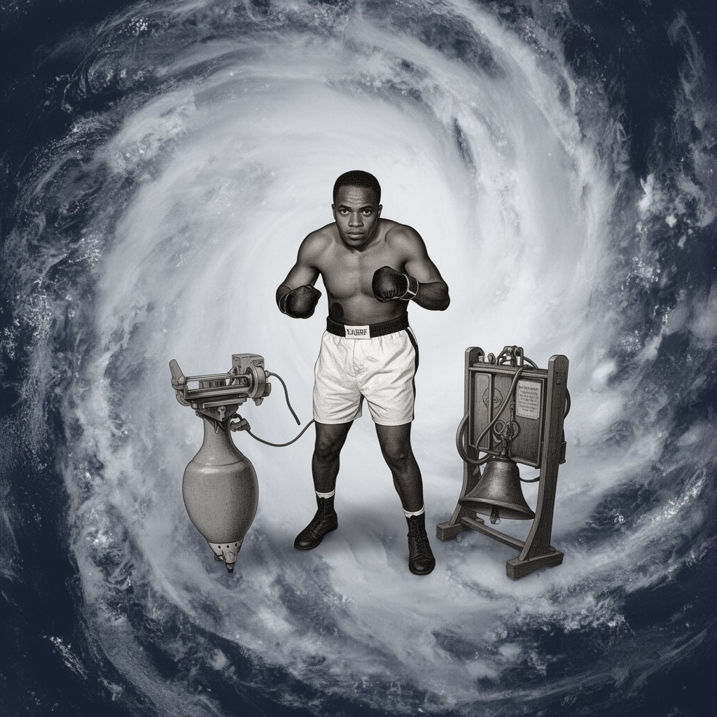 AI-generated illustration of Hurricane Hank