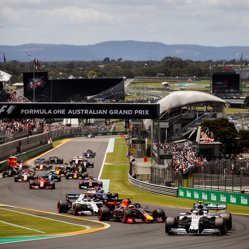 AI-generated illustration of Formula One Australian Grand Prix