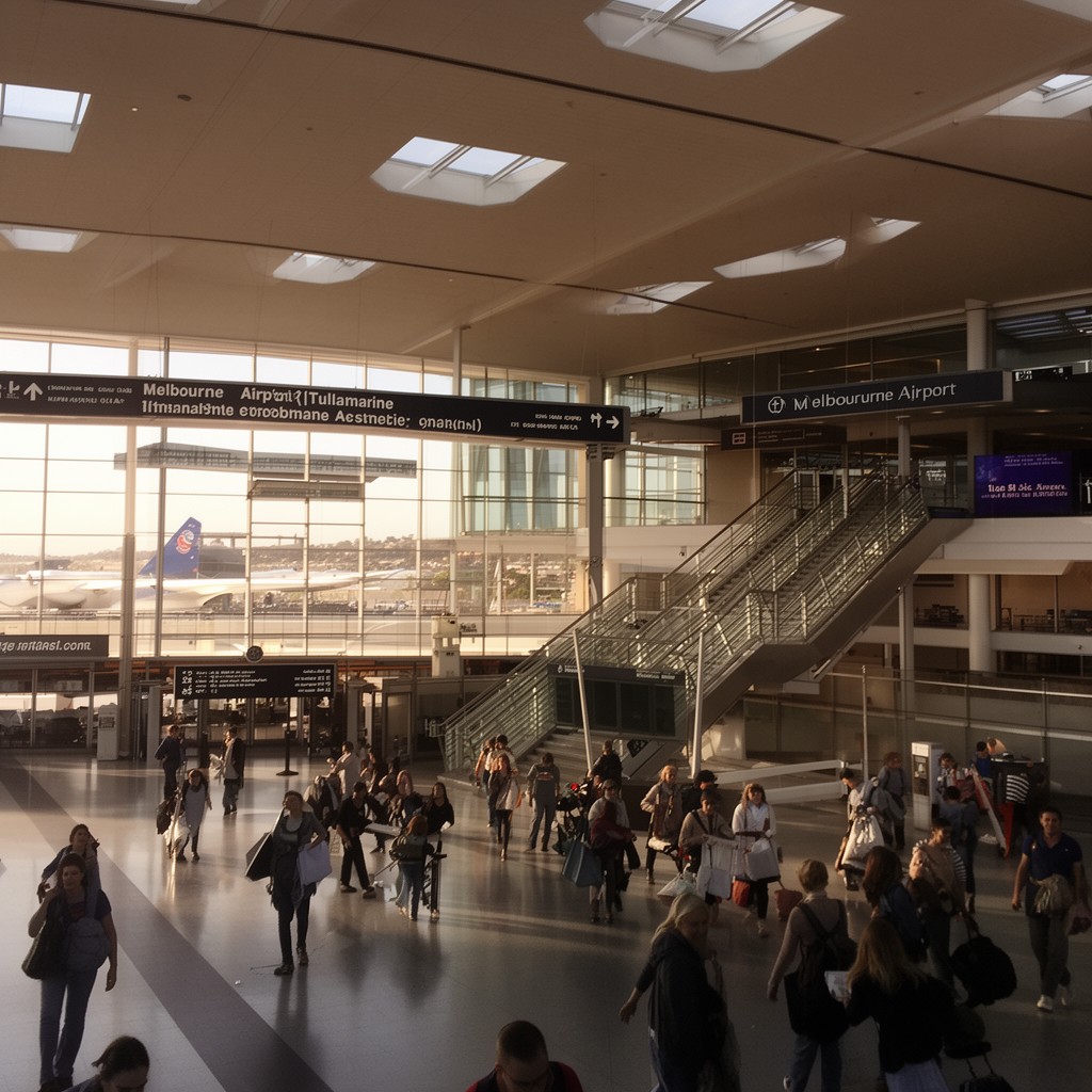 AI-generated illustration of Melbourne Airport (Tullamarine)