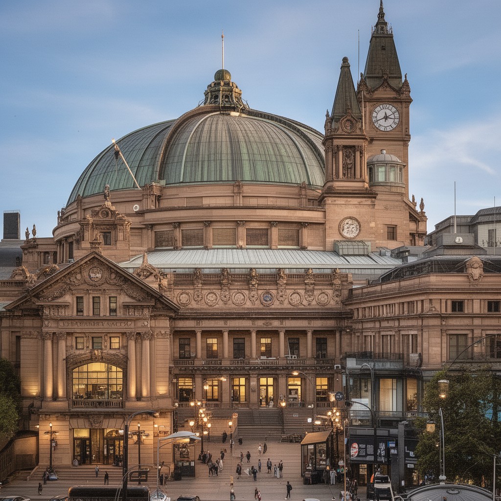 AI-generated illustration of State Library Victoria