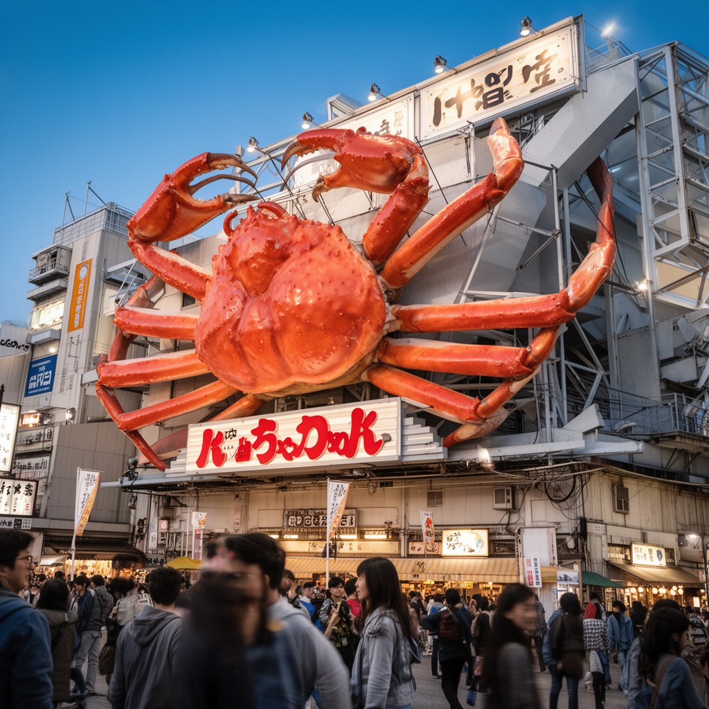AI-generated illustration of Kani Doraku crab sign