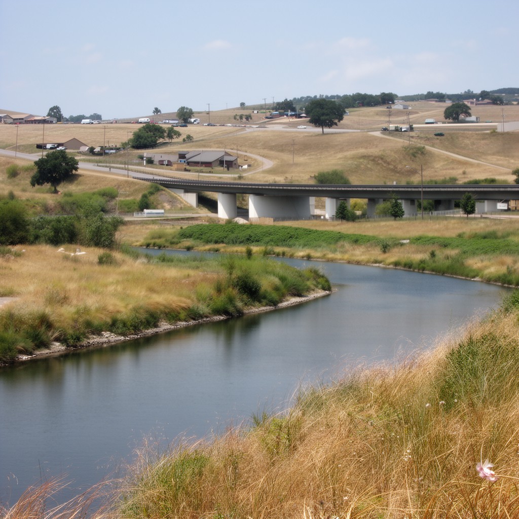 AI-generated illustration of Smoky Hill River (nearby waterway)