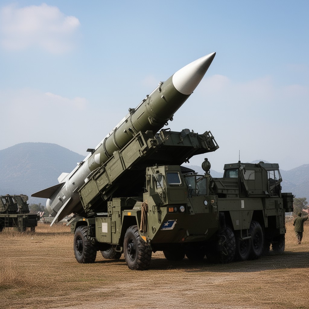 AI-generated illustration of S-75 Dvina (SA-2 Guideline) missile