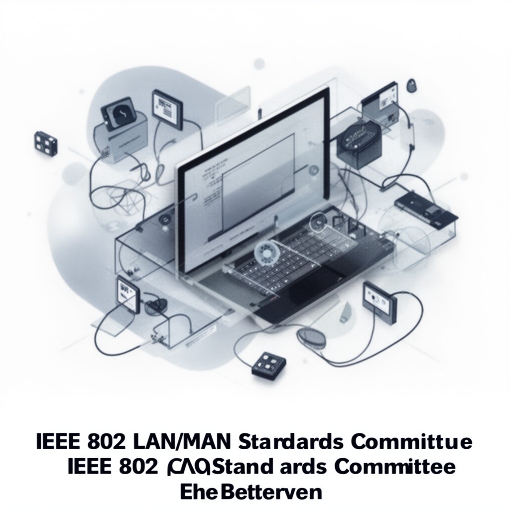 AI-generated illustration of IEEE 802 LAN/MAN Standards Committee