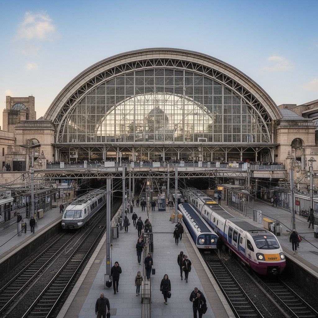 AI-generated illustration of London King’s Cross