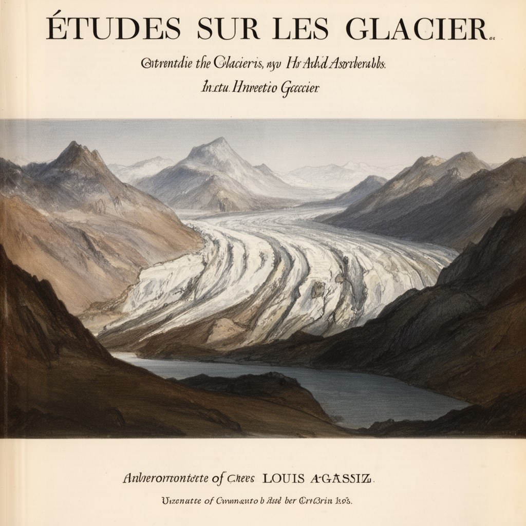 AI-generated illustration of Études sur les glaciers