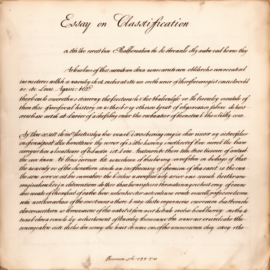 AI-generated illustration of Essay on Classification