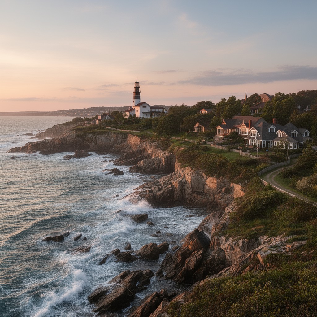 AI-generated illustration of Prouts Neck, Scarborough, Maine, United States