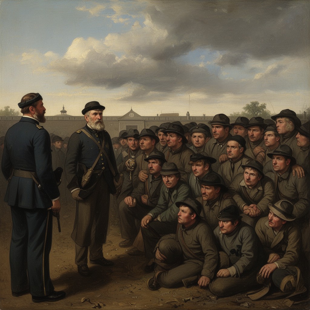 AI-generated illustration of Prisoners from the Front