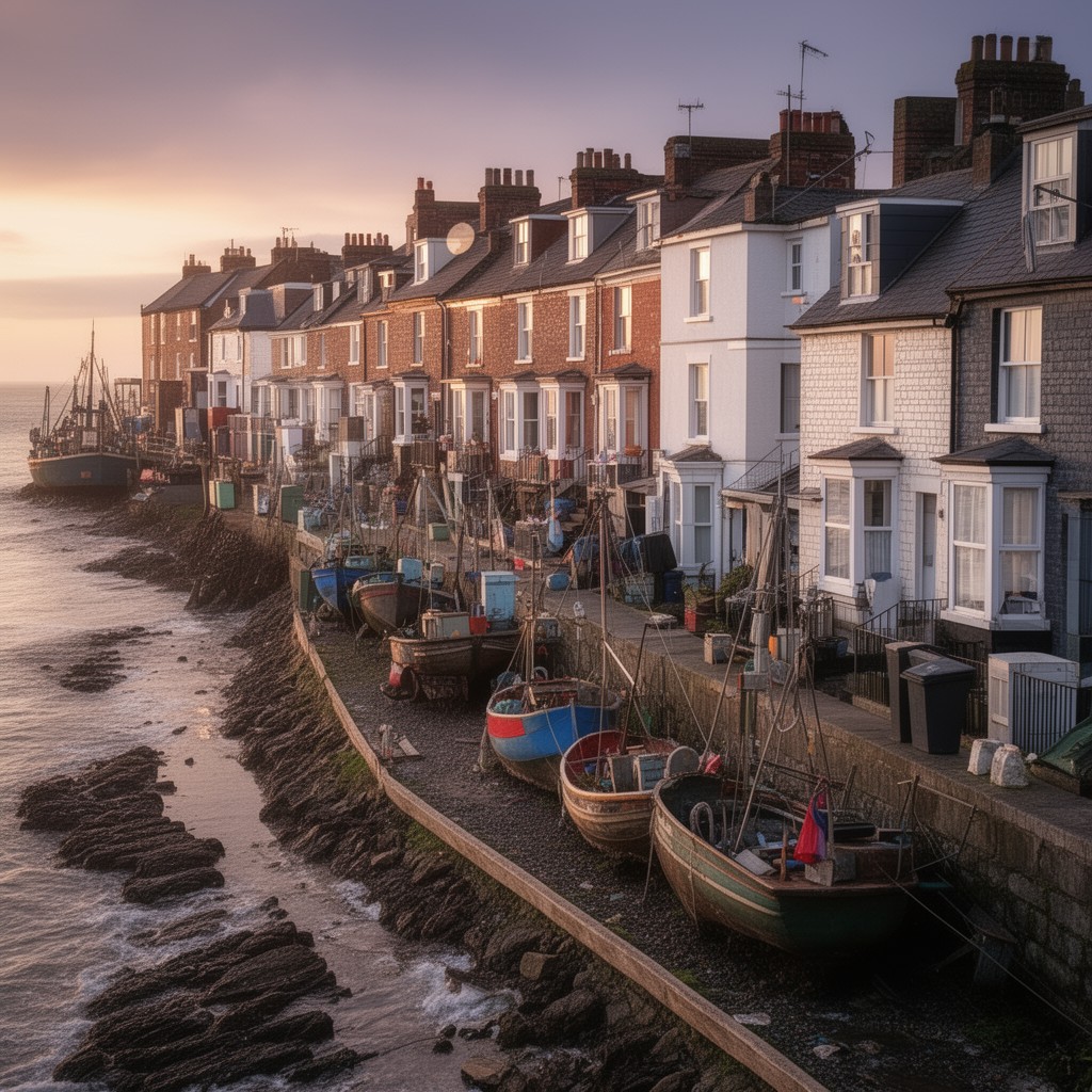 AI-generated illustration of Cullercoats, England, United Kingdom