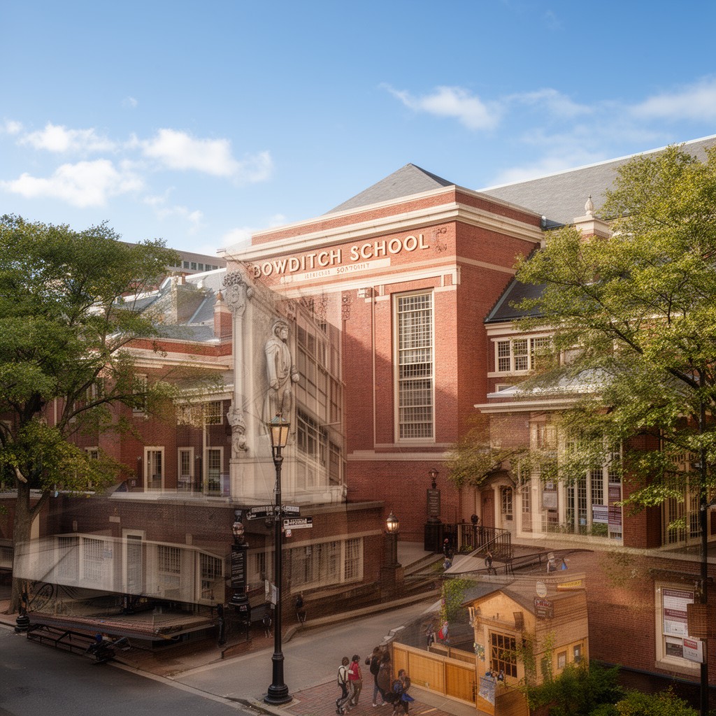 AI-generated illustration of Bowditch School (Boston)
