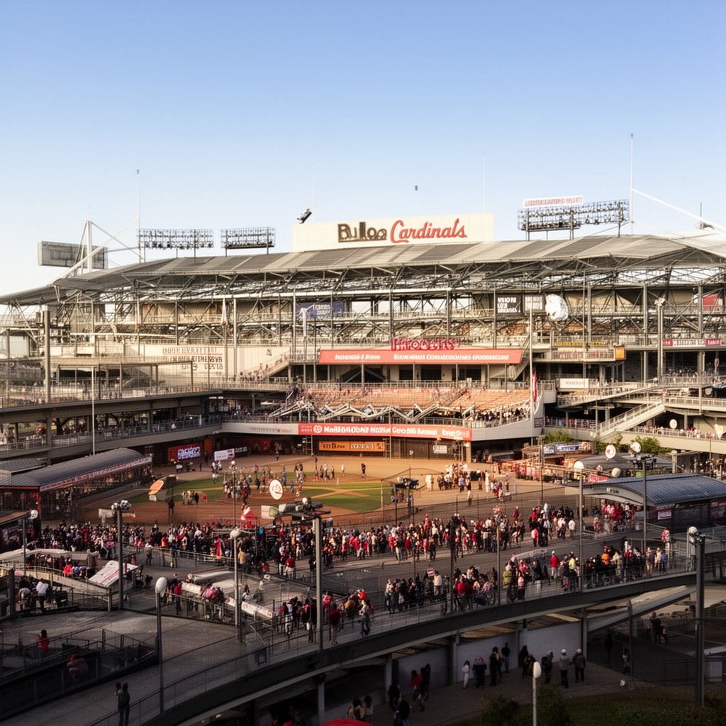AI-generated illustration of Busch Memorial Stadium