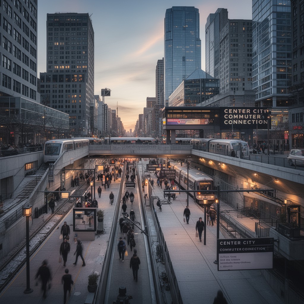AI-generated illustration of Center City Commuter Connection