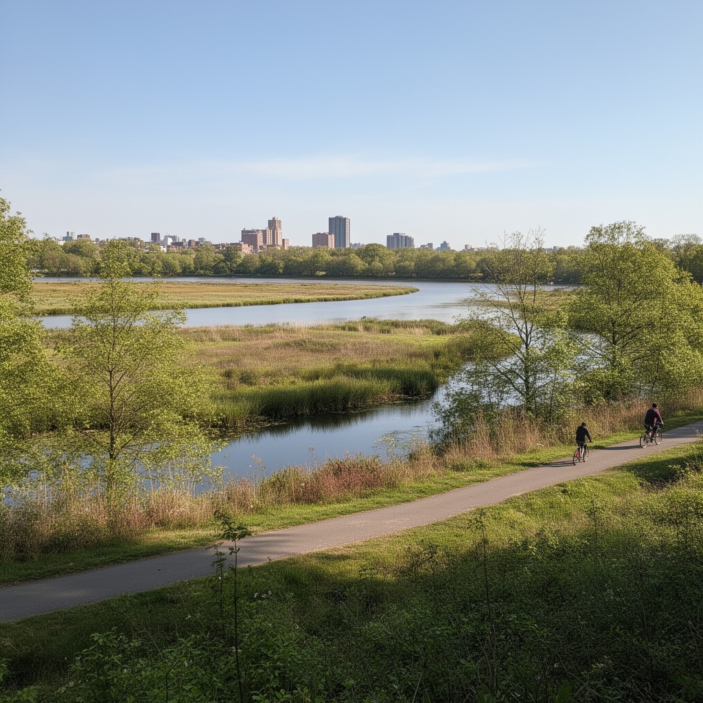 AI-generated illustration of Alewife Brook Reservation