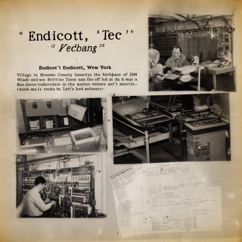AI-generated illustration of Endicott, New York