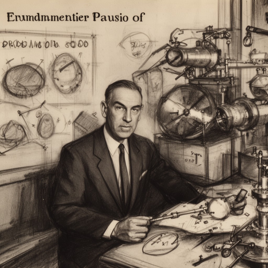 AI-generated illustration of Bruno Rossi