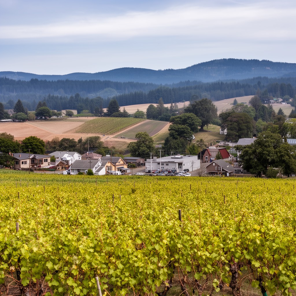 AI-generated illustration of Yamhill County, Oregon
