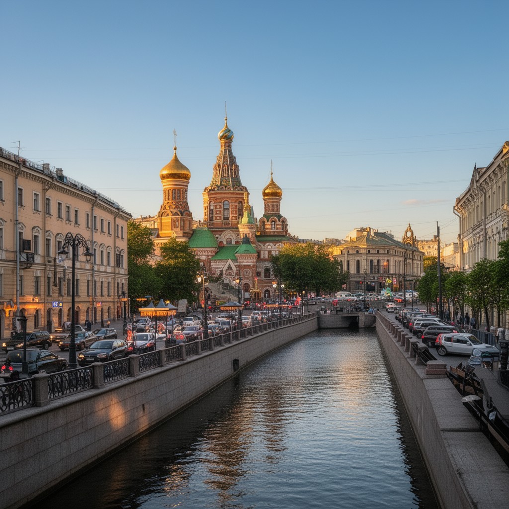 AI-generated illustration of Griboyedov Canal